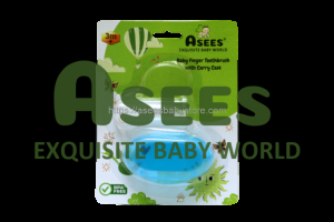 Asees Baby Silicone Finger ToothBrush with case for Easy Cleaning, Massaging, and Soothing Gums, Oral Hygiene