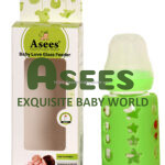 Asees Glass Feeder Silicone Cover 120ml Green